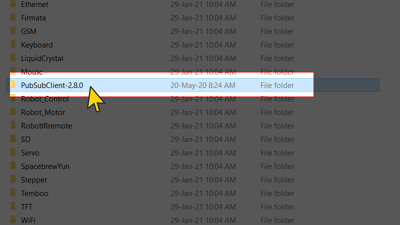 Dán folder đã giải nén vào trong thư mục libraries