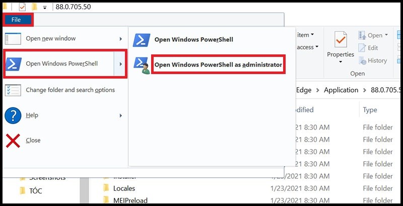 Open Windowa PowerShell as administrator