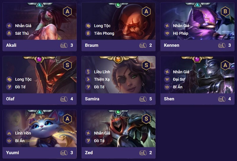 Đội h&igrave;nh Long Tộc Nhẫn Giả DTCL M&ugrave;a 4.5