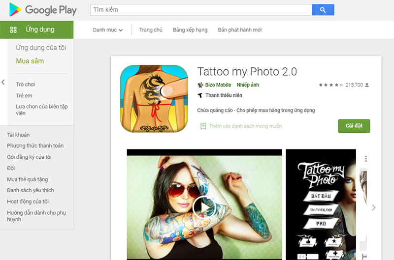 Download Tattoo my Photo Cho Android - Ghép hình xăm vào cơ thể -taimi