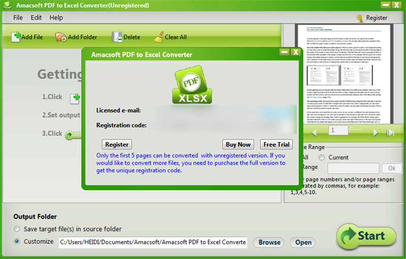 Amacsoft PDF to Excel Converter