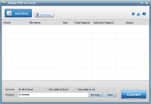 Simpo PDF to Excel Converter