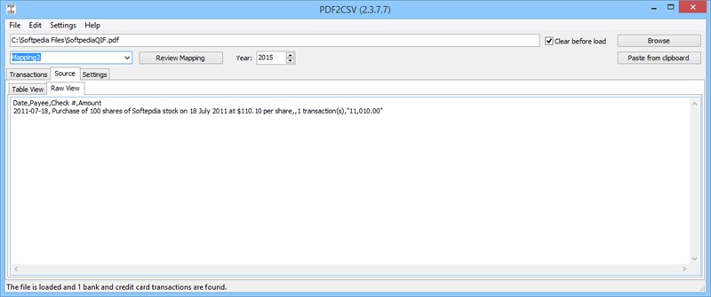 Portable PDF2CSV