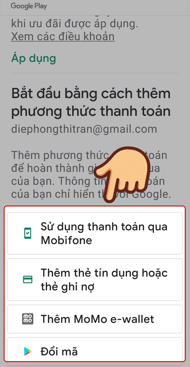 Chọn hình thức và tiến hành thanh toán Chọn hình thức và tiến hành thanh toán