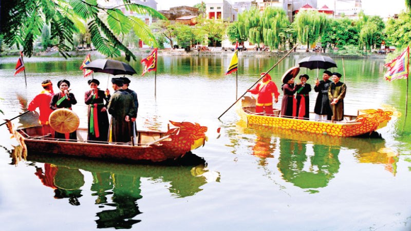 Hoạt động hát Quan họ tại Hội Lim – Bắc Ninh