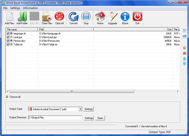 Word Excel PowerPoint to PDF Converter