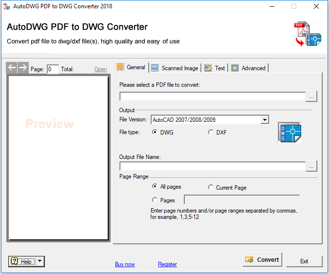 AutoDWG PDF to DWG