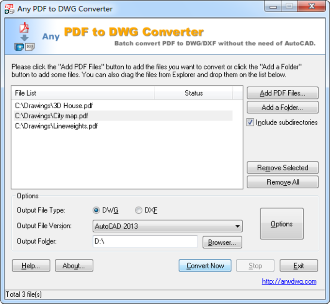 Any PDF to DWG Converter