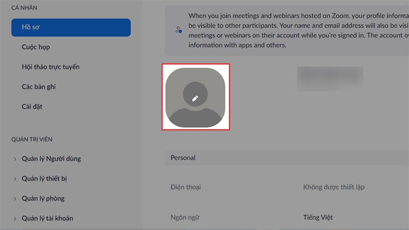 Cách đổi ảnh đại diện Zoom trên điện thoại máy tính cực nhanh