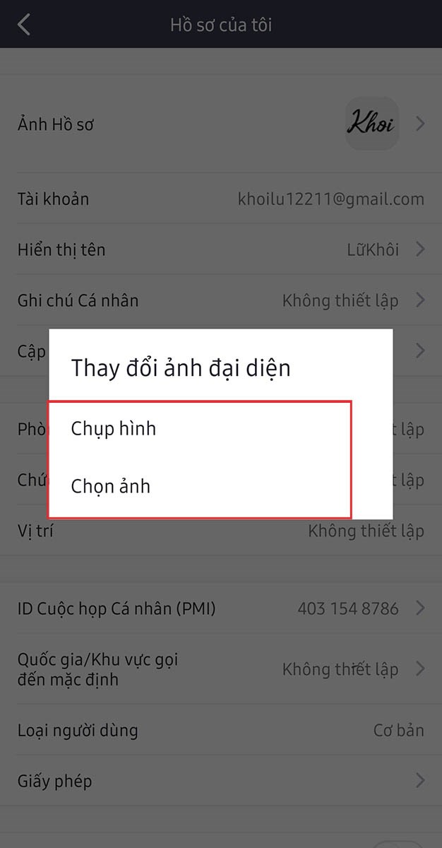 Cách đổi ảnh đại diện Zoom trên điện thoại máy tính cực nhanh