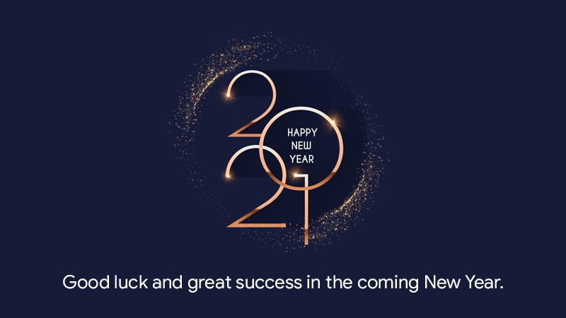 Good luck and great success in the coming New Year