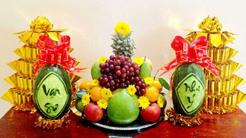 Cách bày mâm ngũ quả miền Trung