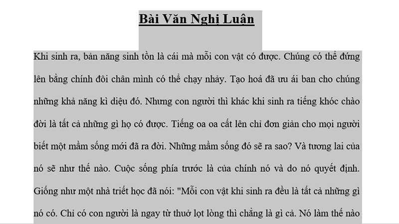 Mở file Word muốn chuyển sang ảnh > Nhấn Ctrl + A và Ctrl + C để copy toàn bộ văn bản