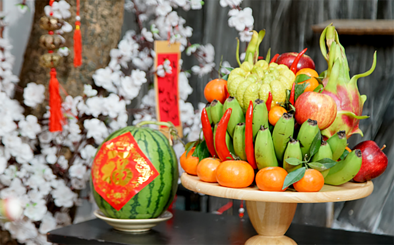 Trái cây chưng âm ngũ quả