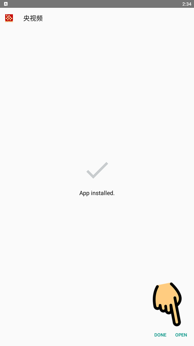 nhấn Open để mở ứng dụng