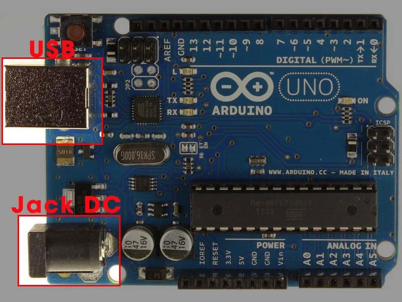 USB và Jack DC