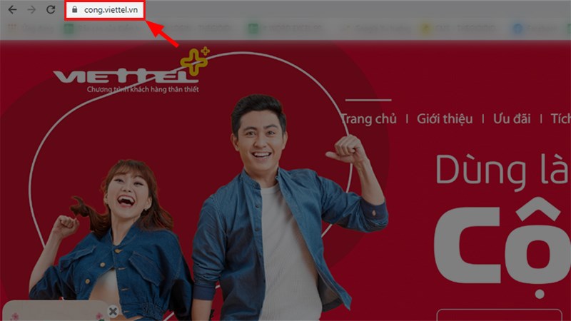 Truy cập vào trang web Viettel++