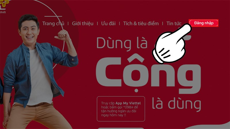 Đăng nhập vào trang web Viettel++