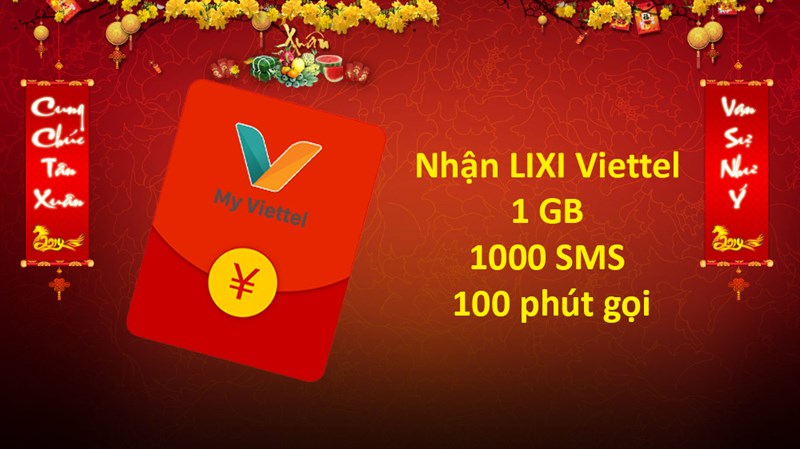 Cách nhận LIXI Viettel 2021: 1 GB / 100 phút gọi / 1000 SMS
