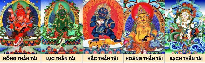 Ngũ bộ Thần Tài theo Phật giáo Tây Tạng