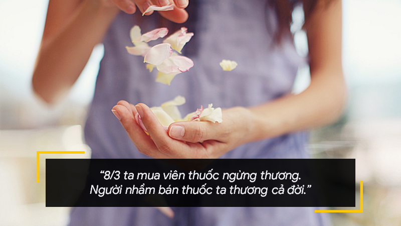 8 tháng 3 ta mua viên thuốc ngừng thương. Người nhầm bán thuốc ta thương cả đời.