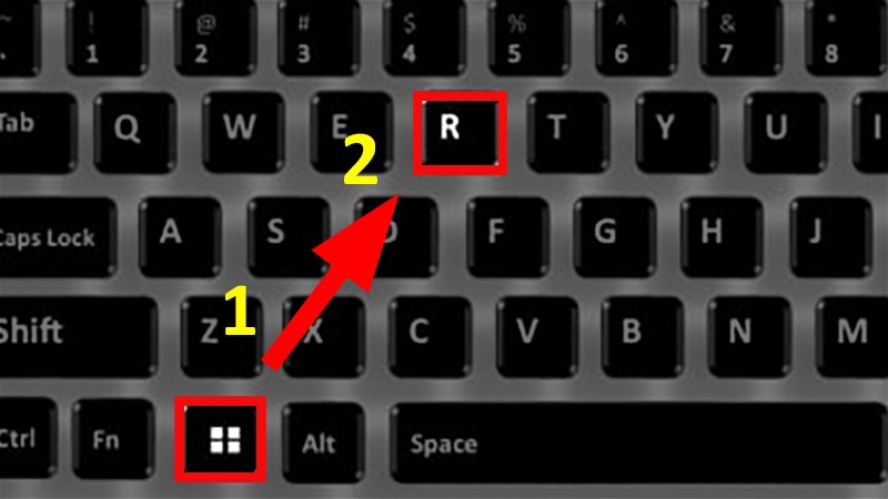 Nhấn tổ hợp phím Windows + R