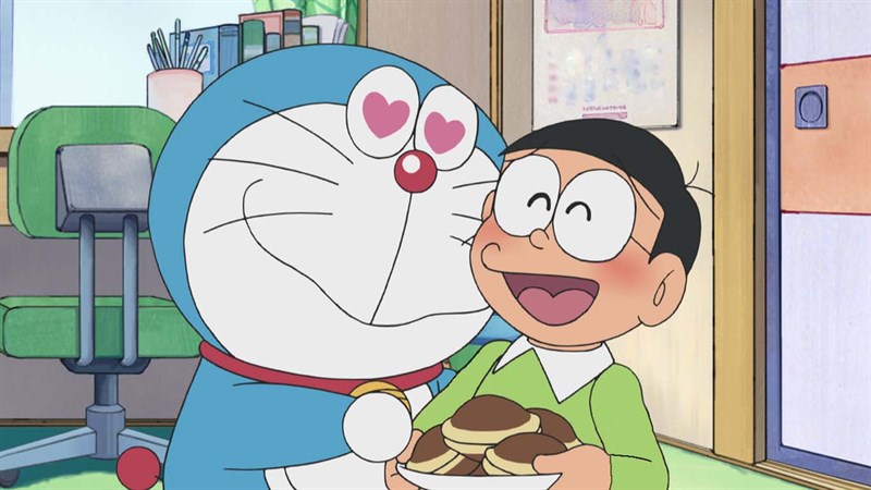 Doraemon (bên trái) và Nobita (bên phải)