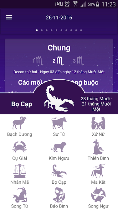 tử vi hàng ngày của tôi PRO