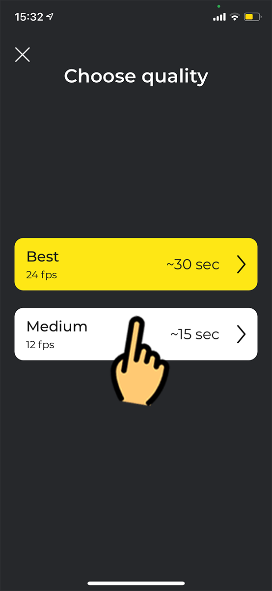  Chọn chất lượng video