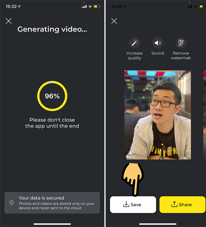chọn Save (lưu về m&aacute;y)