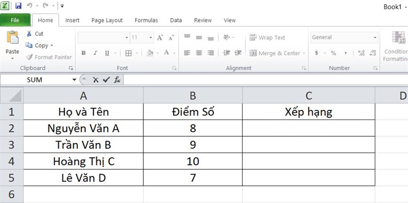 Cách xếp hạng trên Excel bằng hàm Rank cực nhanh chóng chỉ với 3 bước