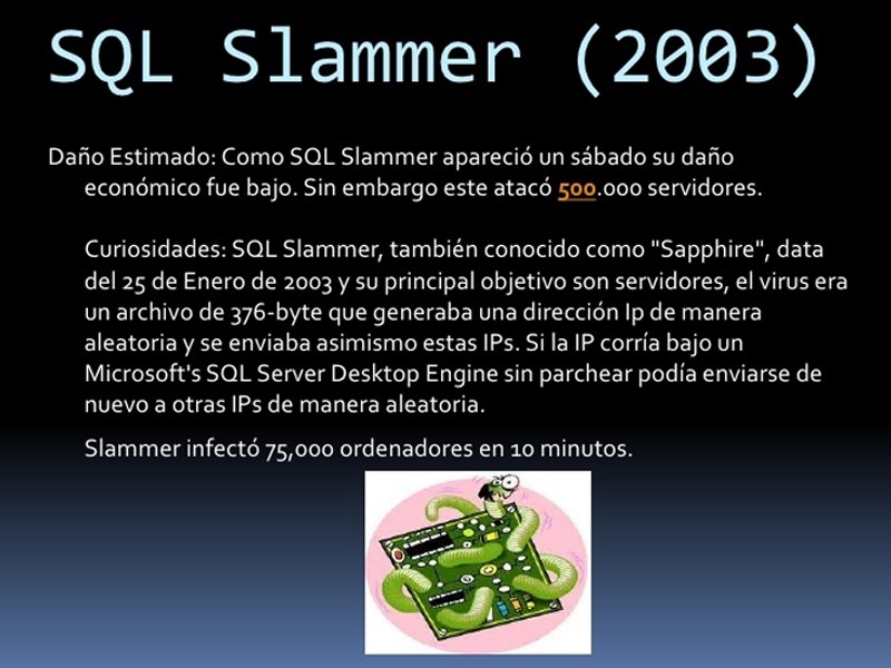 SQL Slammer (2003)