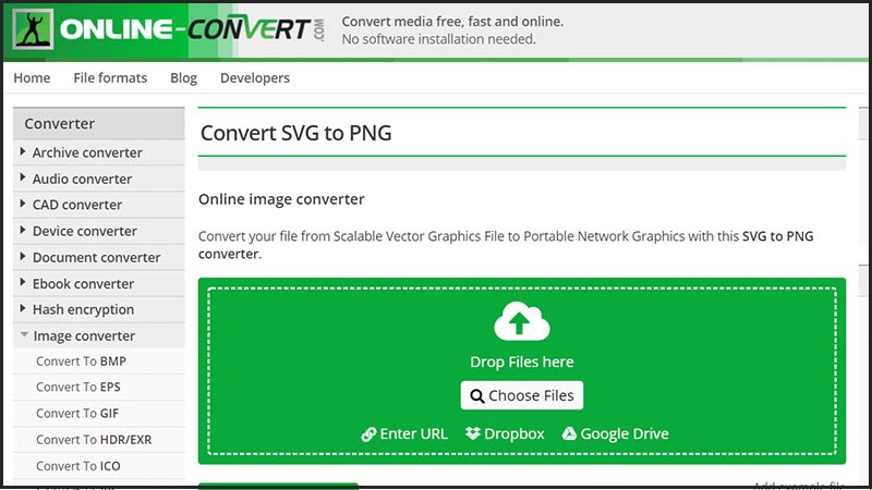 SVG to PNG online file converter