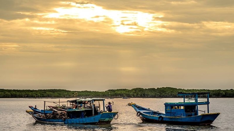 Hoàng hôn trên đảo Thạnh An