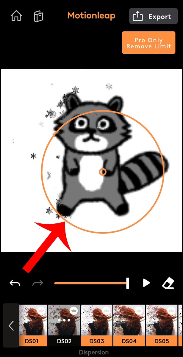 Di chuyển khung tròn để điều chỉnh hướng mảnh vỡ Di chuyển khung tròn để điều chỉnh hướng mảnh vỡ