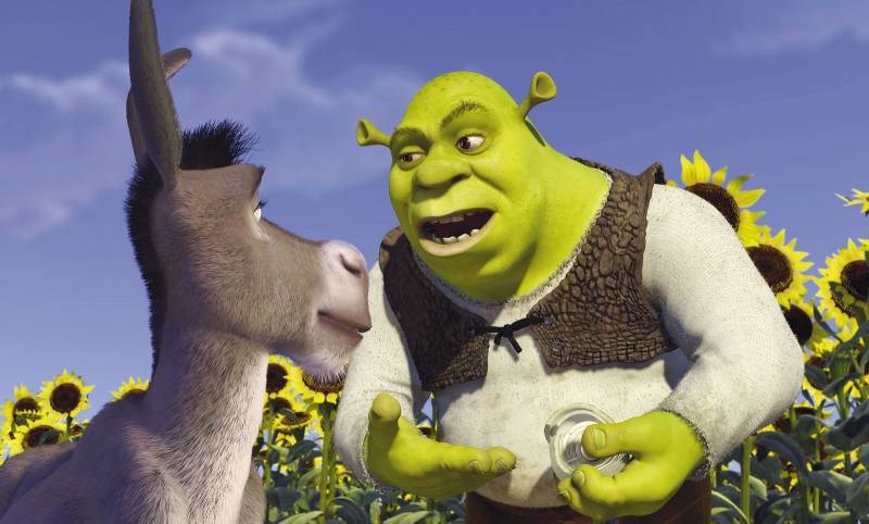 Shrek (phải) và Donkey (trái)