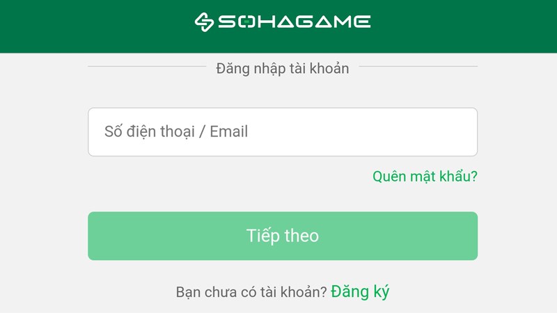 Đăng nhập t&agrave;i khoản game Vương Thần Mobile
