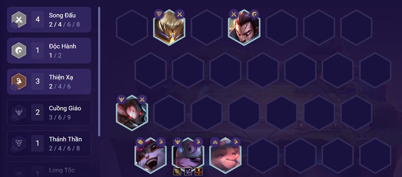 Đội h&igrave;nh giữa trận