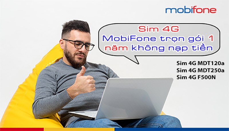 Tổng hợp sim 4G MobiFone trọn gói 1 năm không nạp tiền