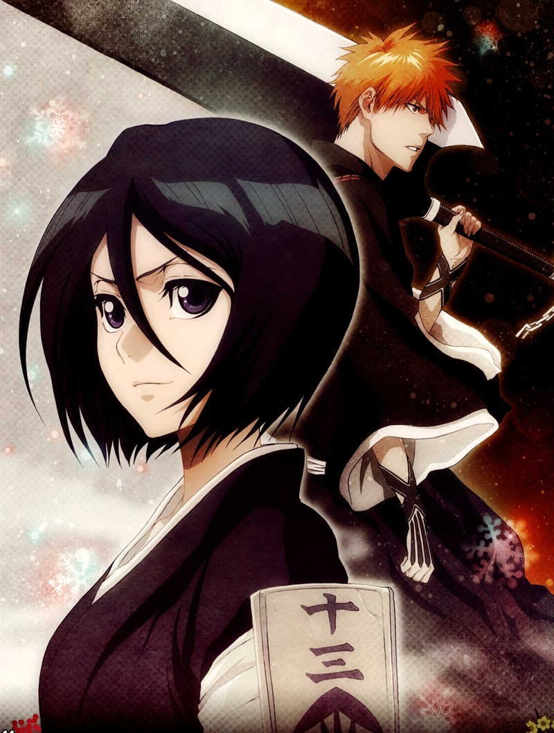 Kurosaki Ichigo (bên trái) và Kuchiki Rukia (bên phải)