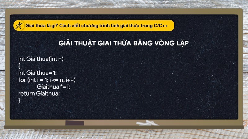 công thức tính giai thừa