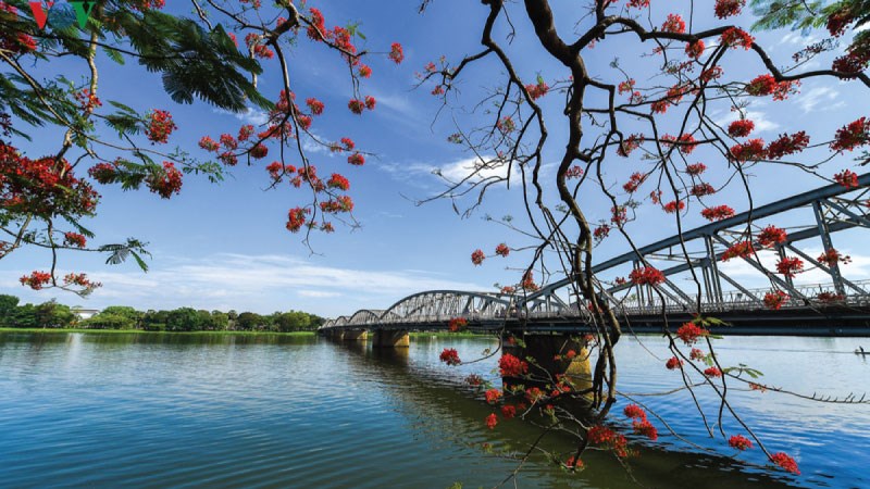 Một góc nổi tiếng của cầu Trường Tiền
