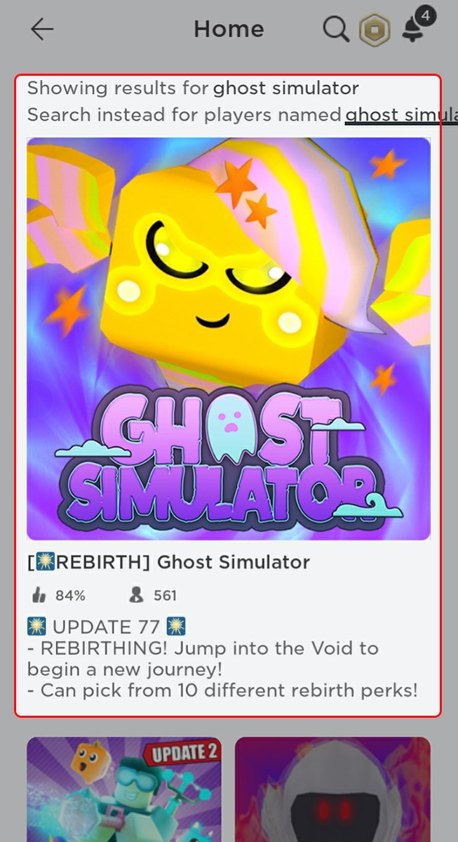 Chọn mode chơi Ghost Simulator