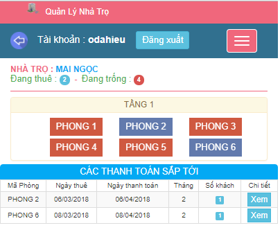 Quản Lý Nhà Trọ