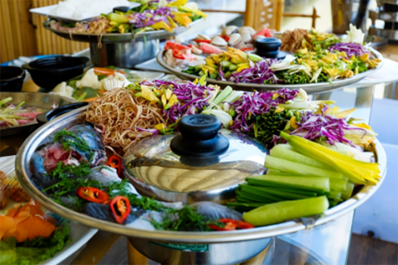 Món lẩu hấp dẫn - Làng du lịch tre Việt Món lẩu hấp dẫn - Làng du lịch tre Việt