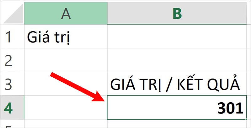 Nhấn phím Enter và kiểm tra kết quả.