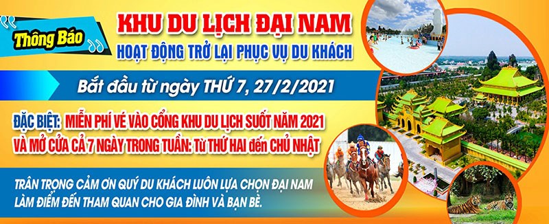 Khu Du Lá»‹ch Ä'áº¡i Nam Ä'á»‹a Chá»‰ Gia Ve Tro ChÆ¡i 2021