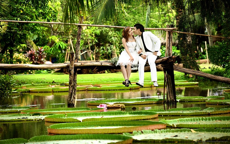 Ảnh cưới chụp tại khu du lịch Văn Thánh