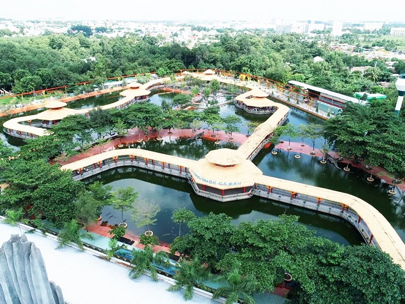 Khu du lịch Suối Tiên - ảnh chụp trên cao