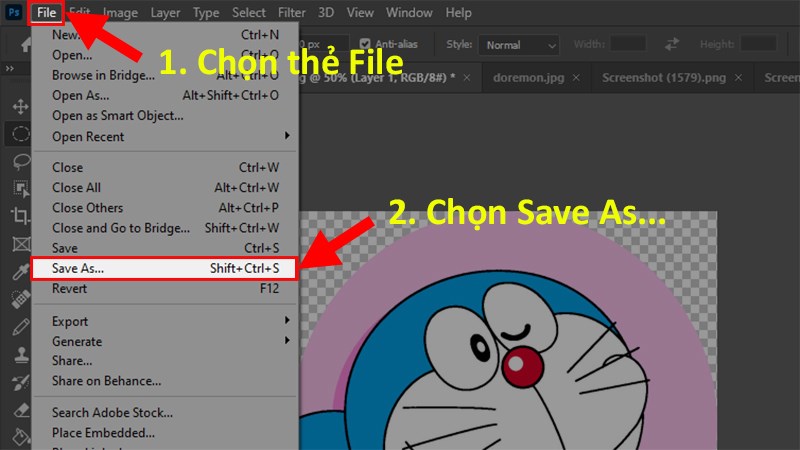 Bạn v&agrave;o&nbsp;thẻ File&nbsp;> Chọn&nbsp;Save As...